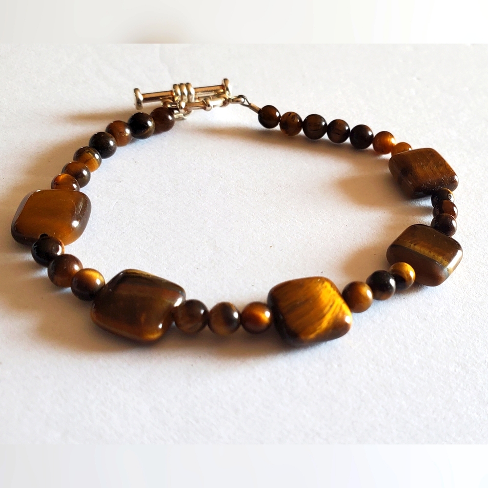 Handmade Natural Tiger's Eye Bracelet